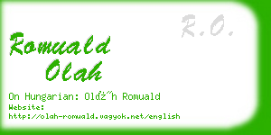 romuald olah business card